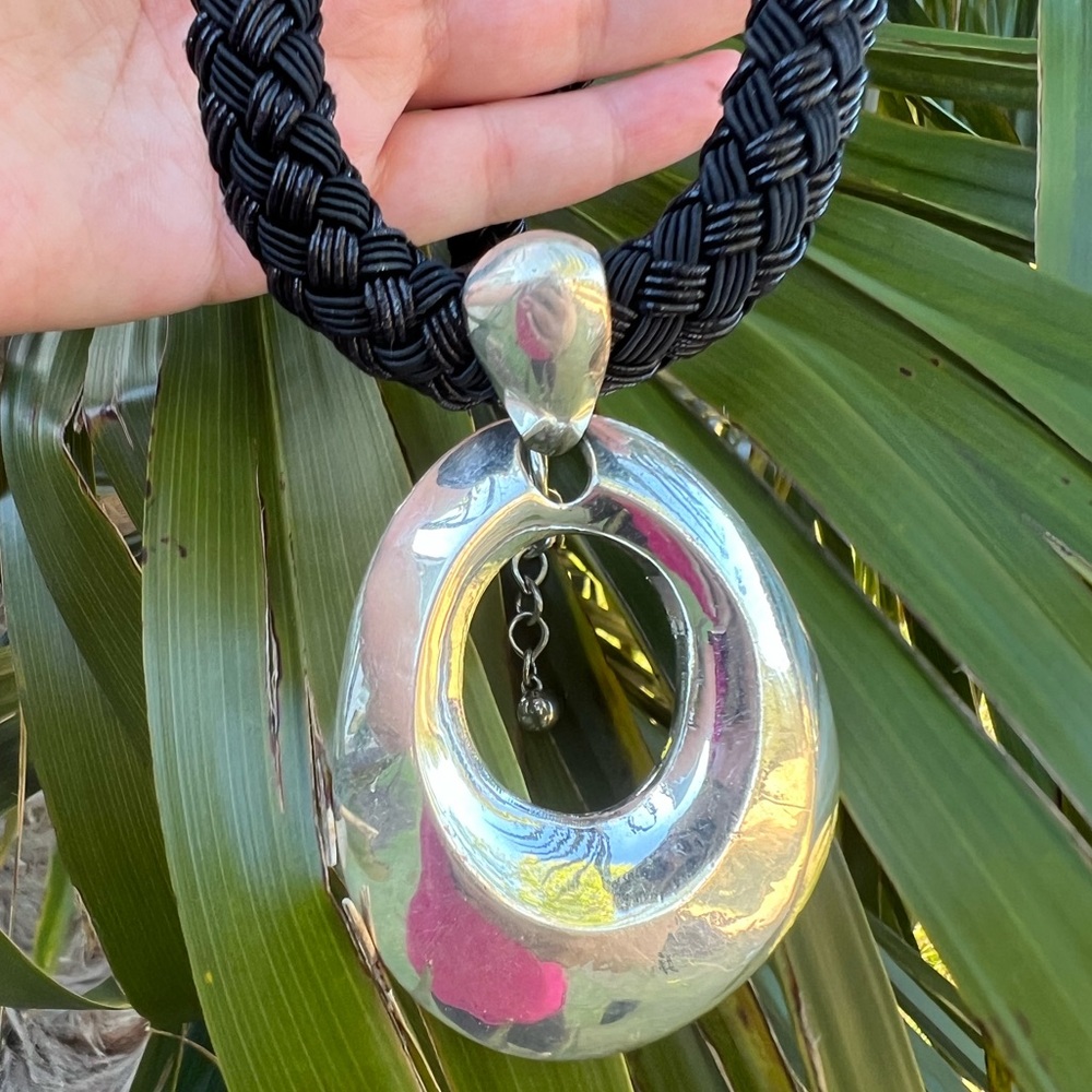 Chunky Silver Chico’s Statement Necklace - image 1